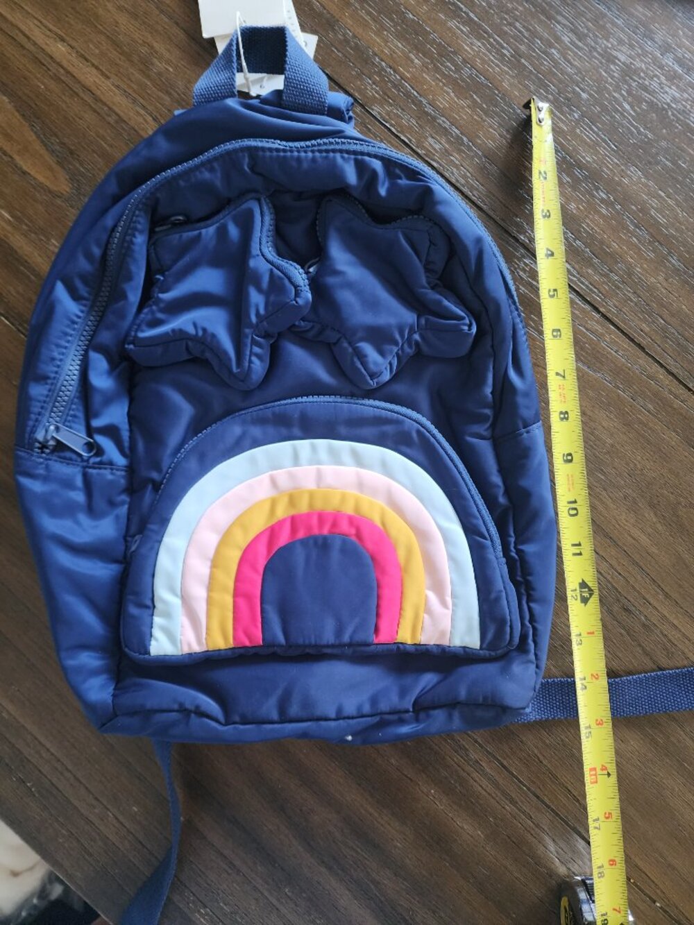 Zara Kids Navy Backpack with Rainbow Appliqué - Picture 4 of 4